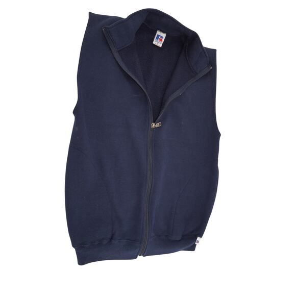 Vintage Russell Athletic USA Navy Zip Fleece Vest Size - Picture 8 of 12